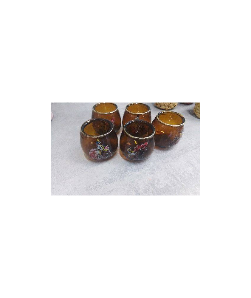 VERRES MARRONS X5 