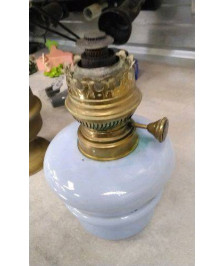 PIED DE LAMPE A PETROLE BLEU