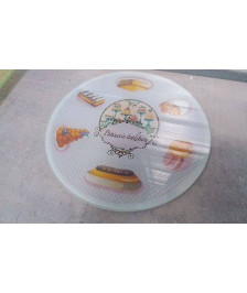 PLAT VERRE DECO PATISSERIE