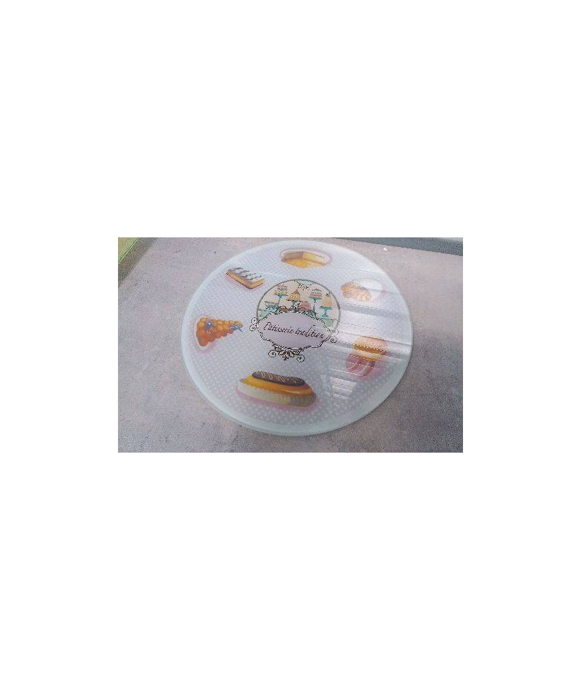PLAT VERRE DECO PATISSERIE
