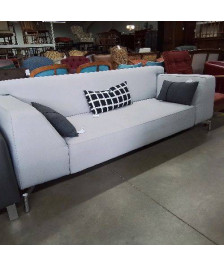 CANAPE 3/4 PLACES TISSU GRIS CLAIR 2,20 METRES