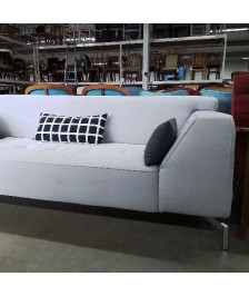 CANAPE 3/4 PLACES TISSU GRIS CLAIR 2,20 METRES