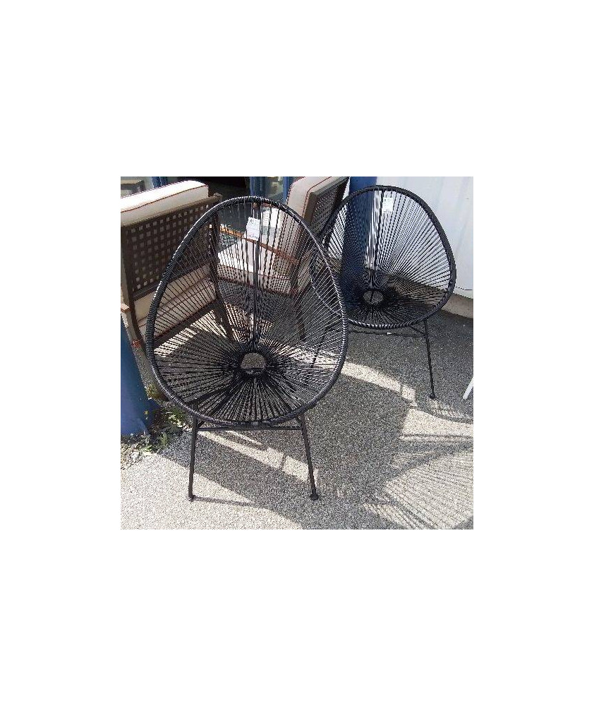 FAUTEUIL NOIR FILS PLASTIQUE