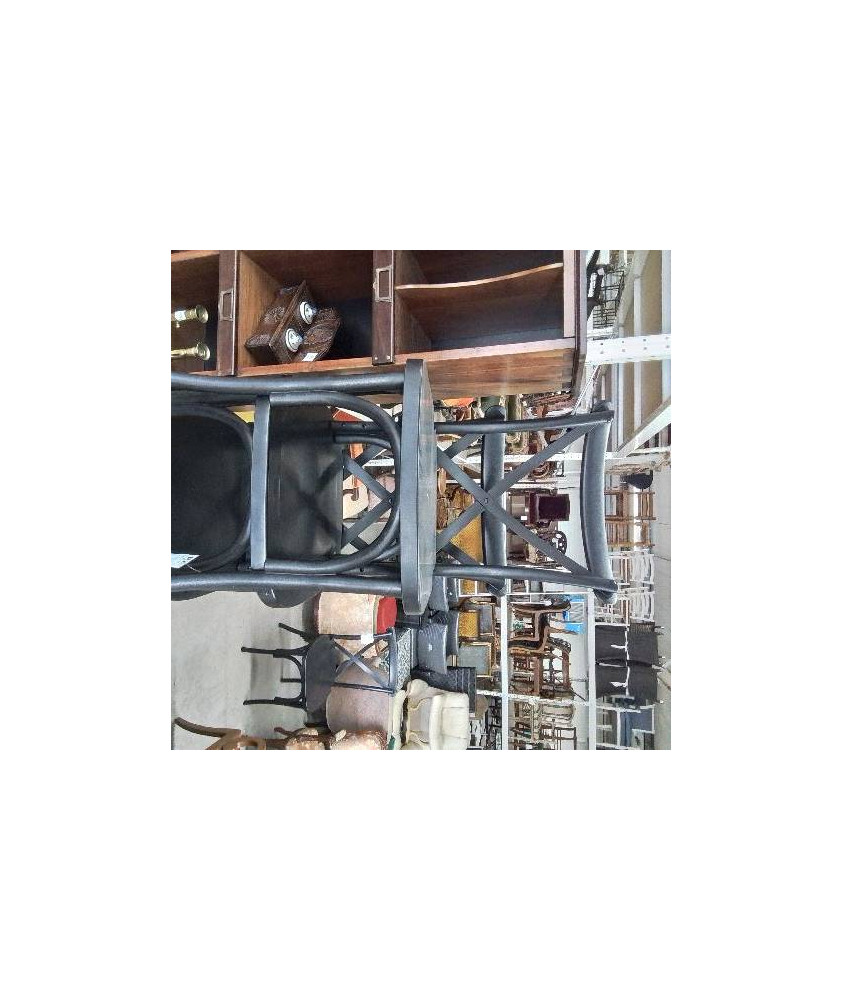 LOT 6 CHAISES BISTROT PLASTIQUE NOIR