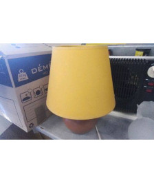 LAMPE A POSER PIED BOULE MARRON 