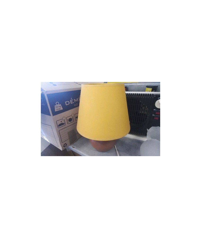 LAMPE A POSER PIED BOULE MARRON 