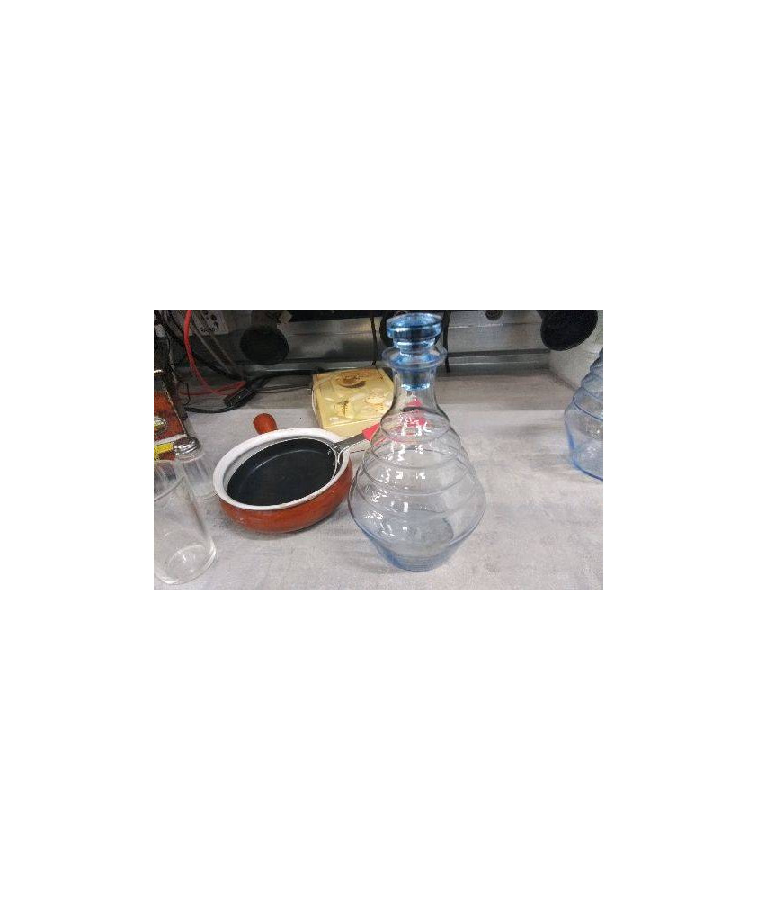 CARAFE VERRE BLEU