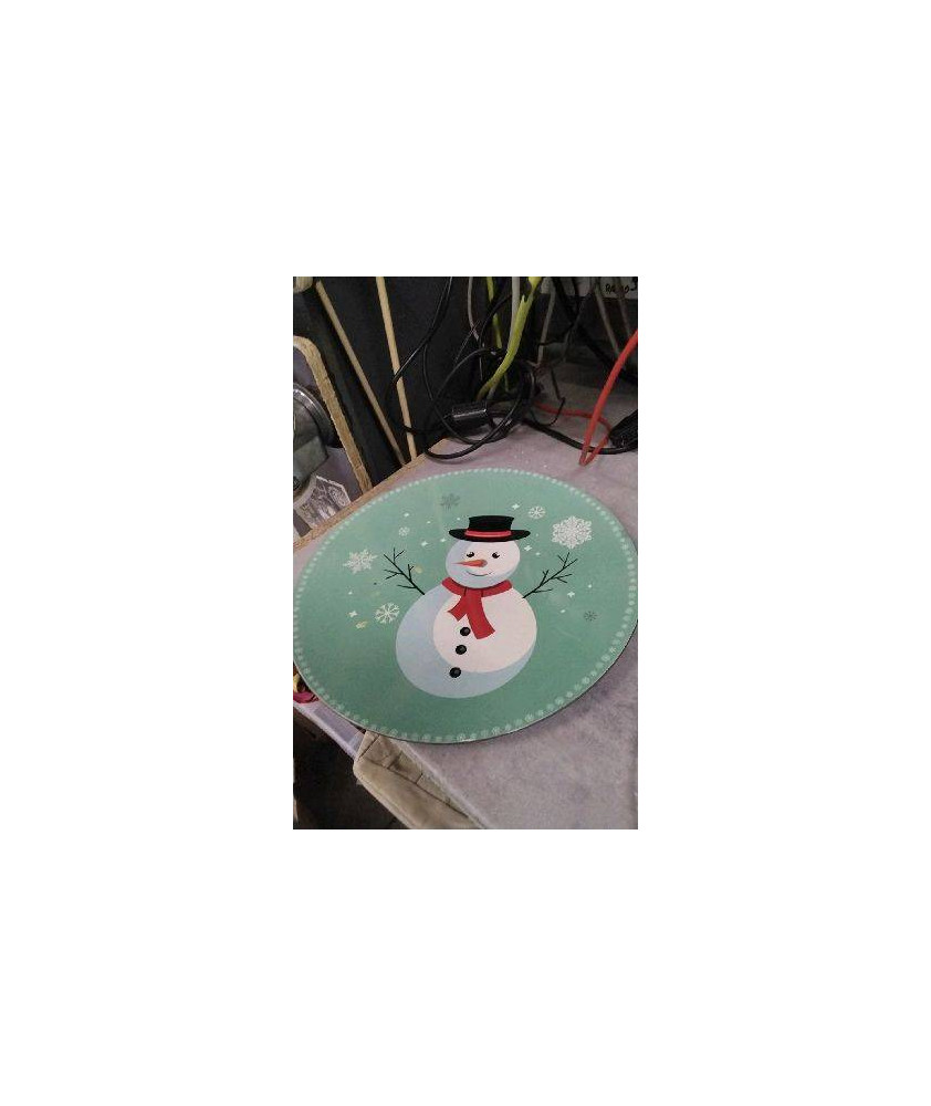 PLAT ROND BONHOMME NEIGE 