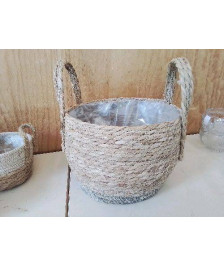 CACHE POT EN RAFFIA 