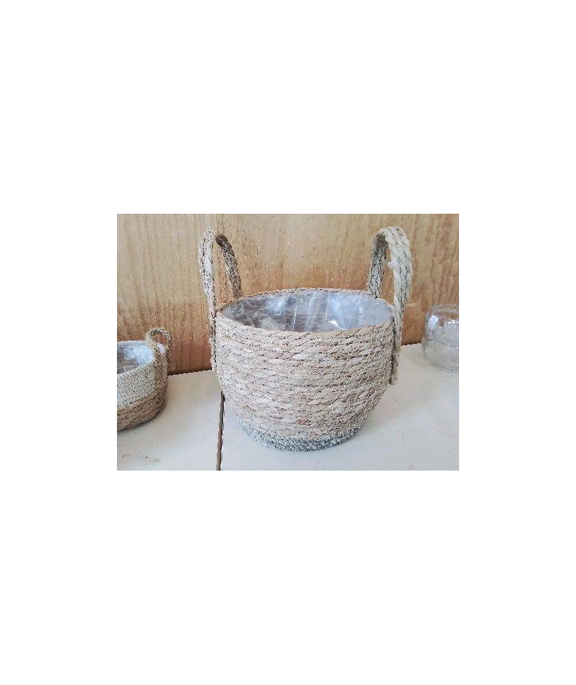 CACHE POT EN RAFFIA 