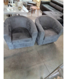 FAUTEUIL CLUB TISSU GRIS 