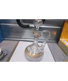 CARAFE VERRE ET DOREE 