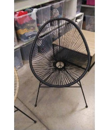 FAUTEUIL STYLE ACAPULCO NOIR