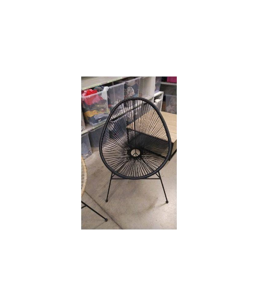 FAUTEUIL STYLE ACAPULCO NOIR
