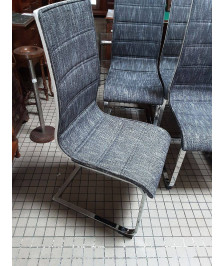 CHAISES ASSISE GRISE LE LOT DE 6