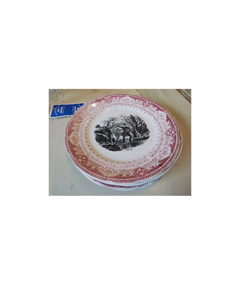 LOT DE 5 ASSIETTES A DESSERT SARREGUEMINES 
