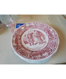 LOT DE 4 ASSIETTES GIEN 