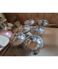 LOT DE 6 COUPES EN INOX 