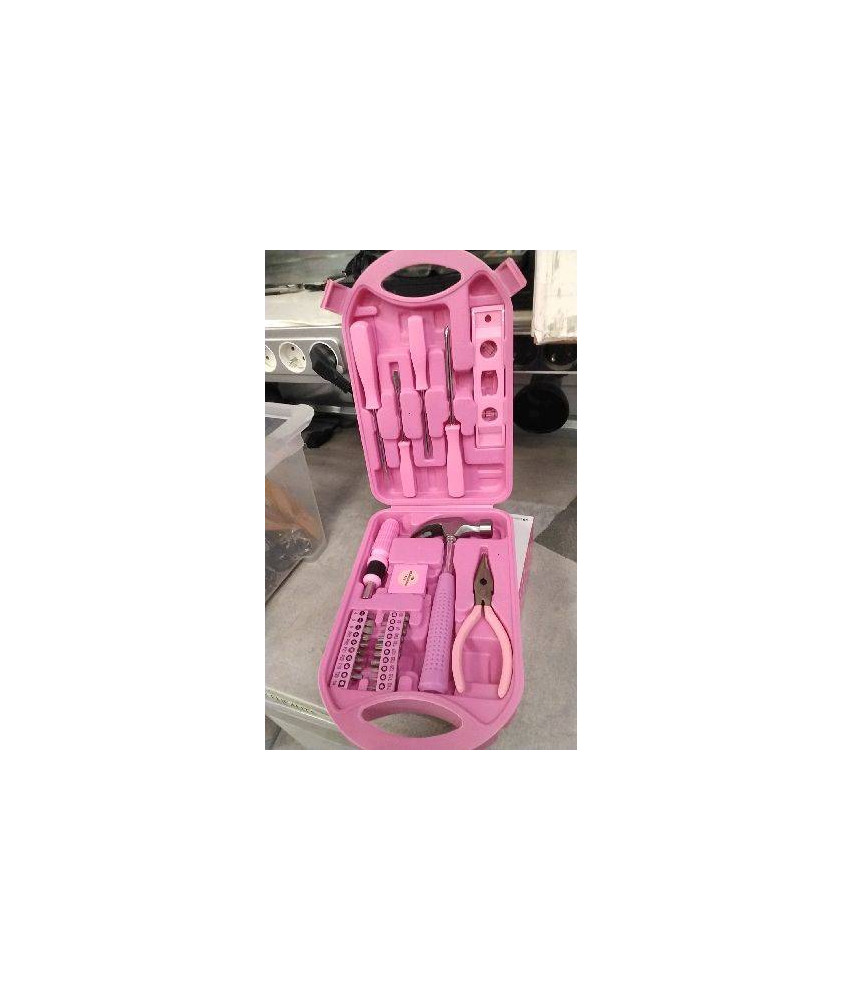 MALETTE OUTILLAGE GIRLY ( MANQUE UN EMBOUT)