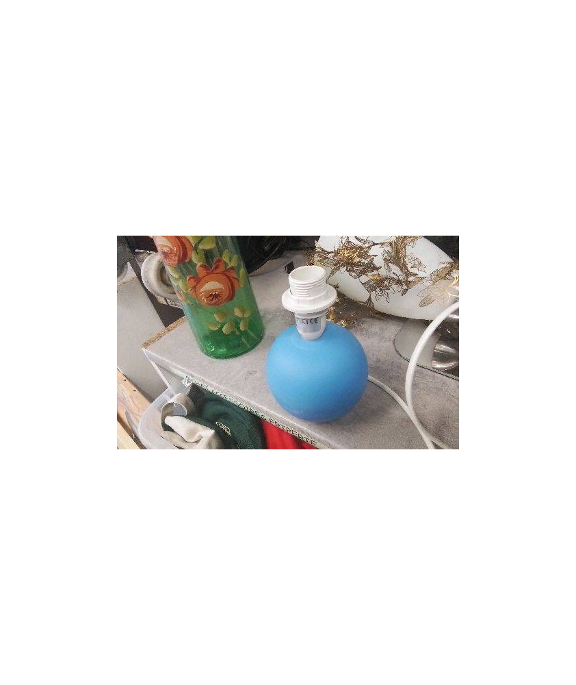 LAMPE A POSER BOULE BLEUE PM