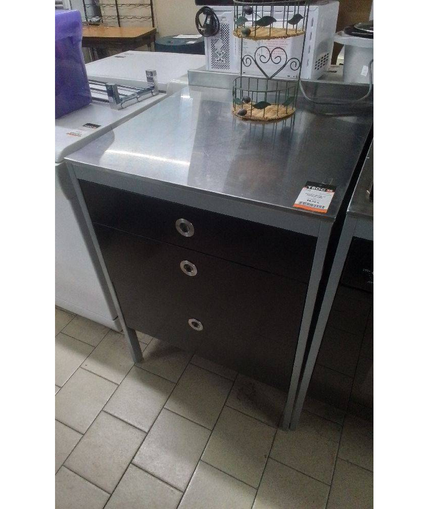 MEUBLE 60 CM 3T DESSUS INOX
