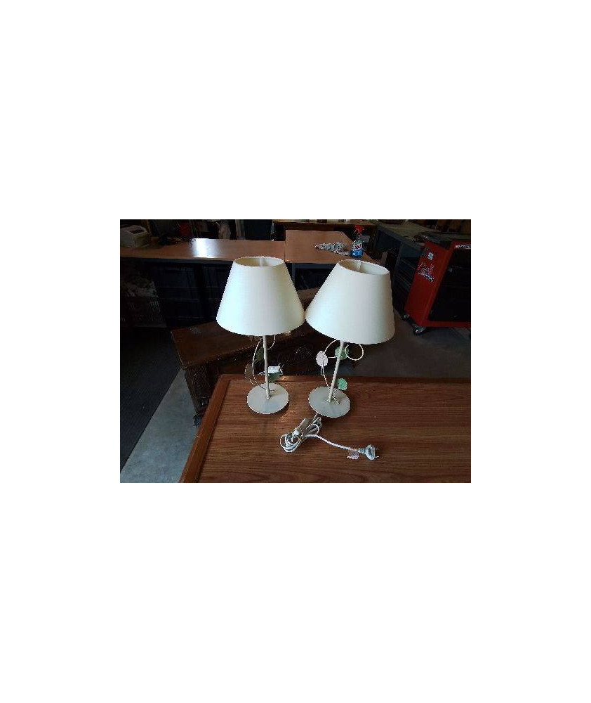 LAMPE MÉTAL CRÈME AUX FEUILLES AJ ECRU