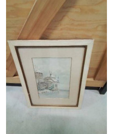 AQUARELLE CHATEAU ENNEIGÉ G C DOLBY