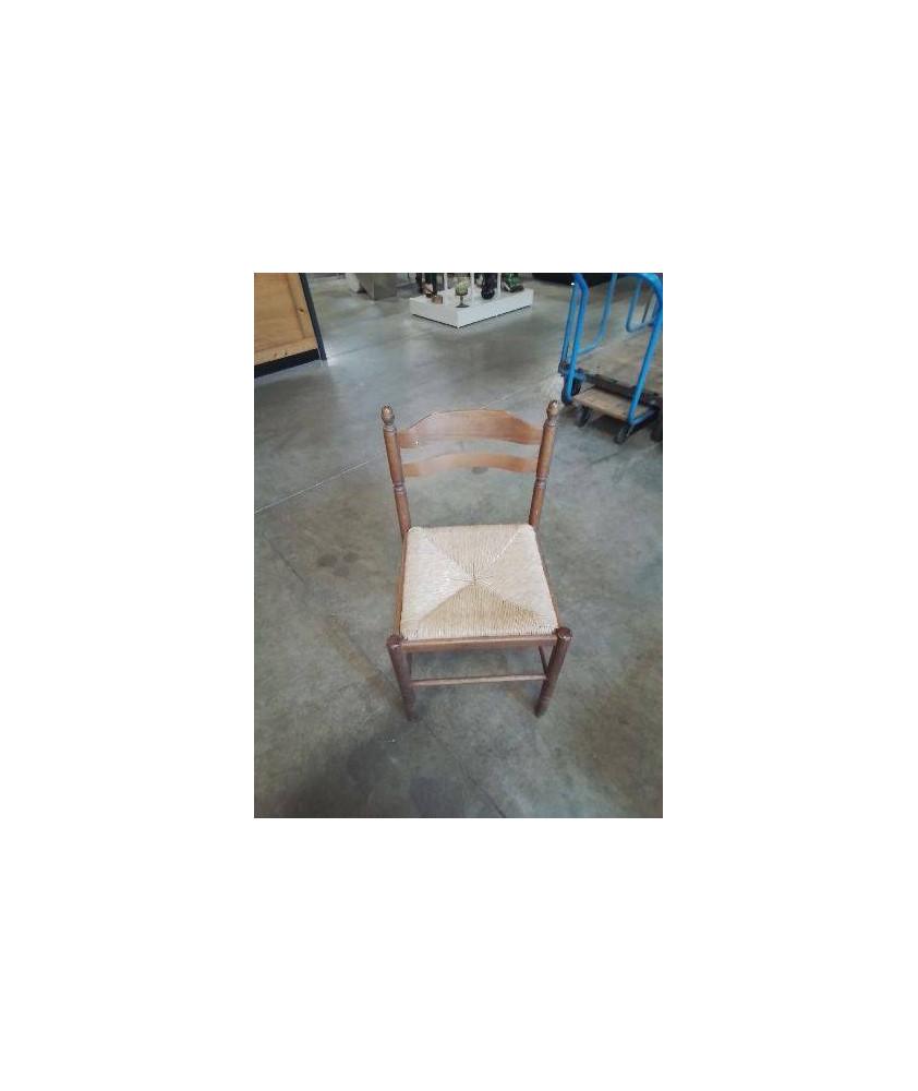 CHAISE BOIS PAILLÉ 