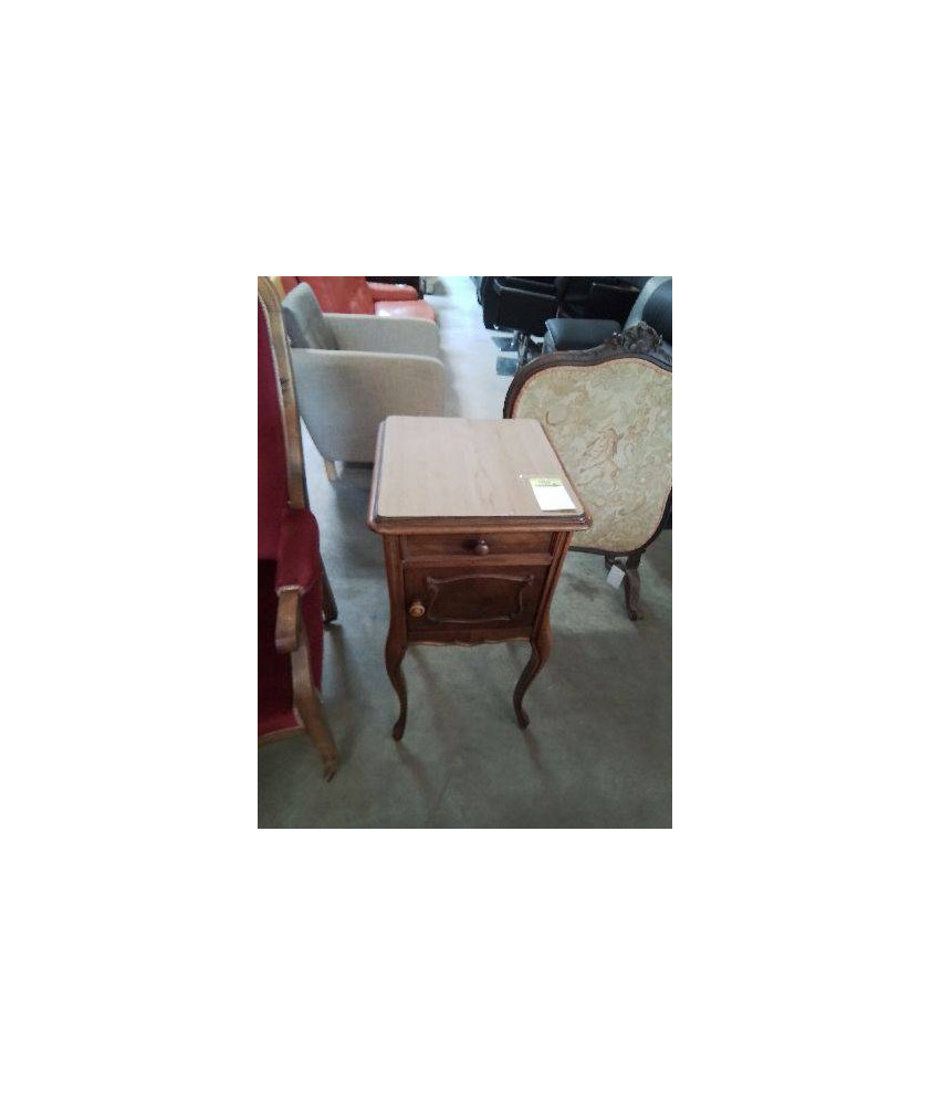 CHEVET NAPOLEON III 1 PORTE 1 TIROIR PIEDS GALBES