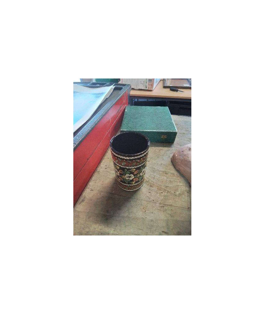 VASE ROULEAU CÉRAMIQUE ÉMAILLÉE 15 CM