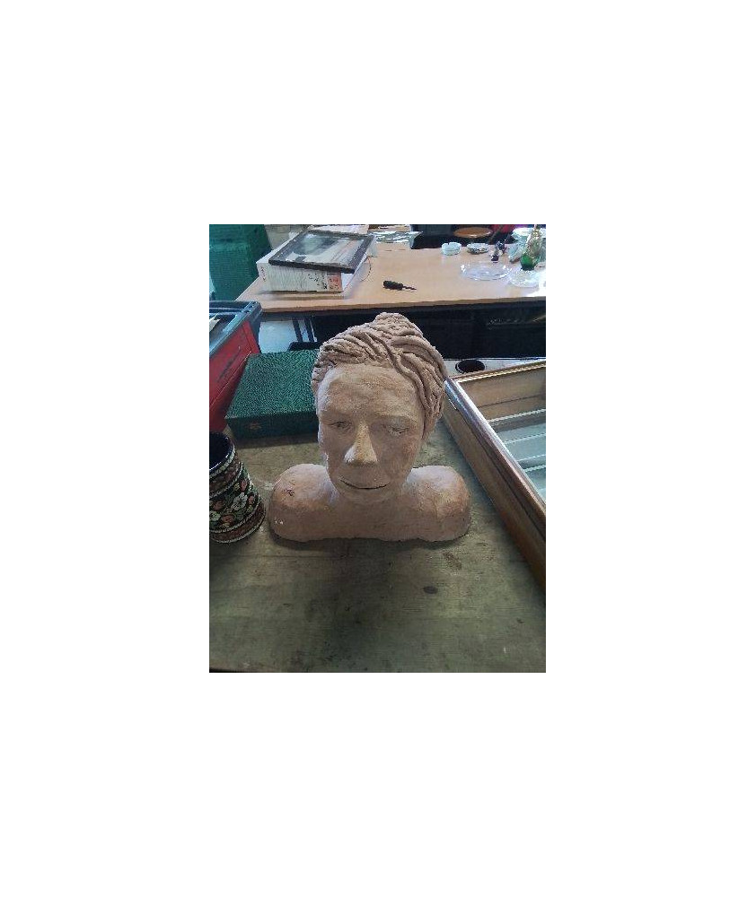 SCULPTURE TERRE CUITE BUSTE DE FEMME 