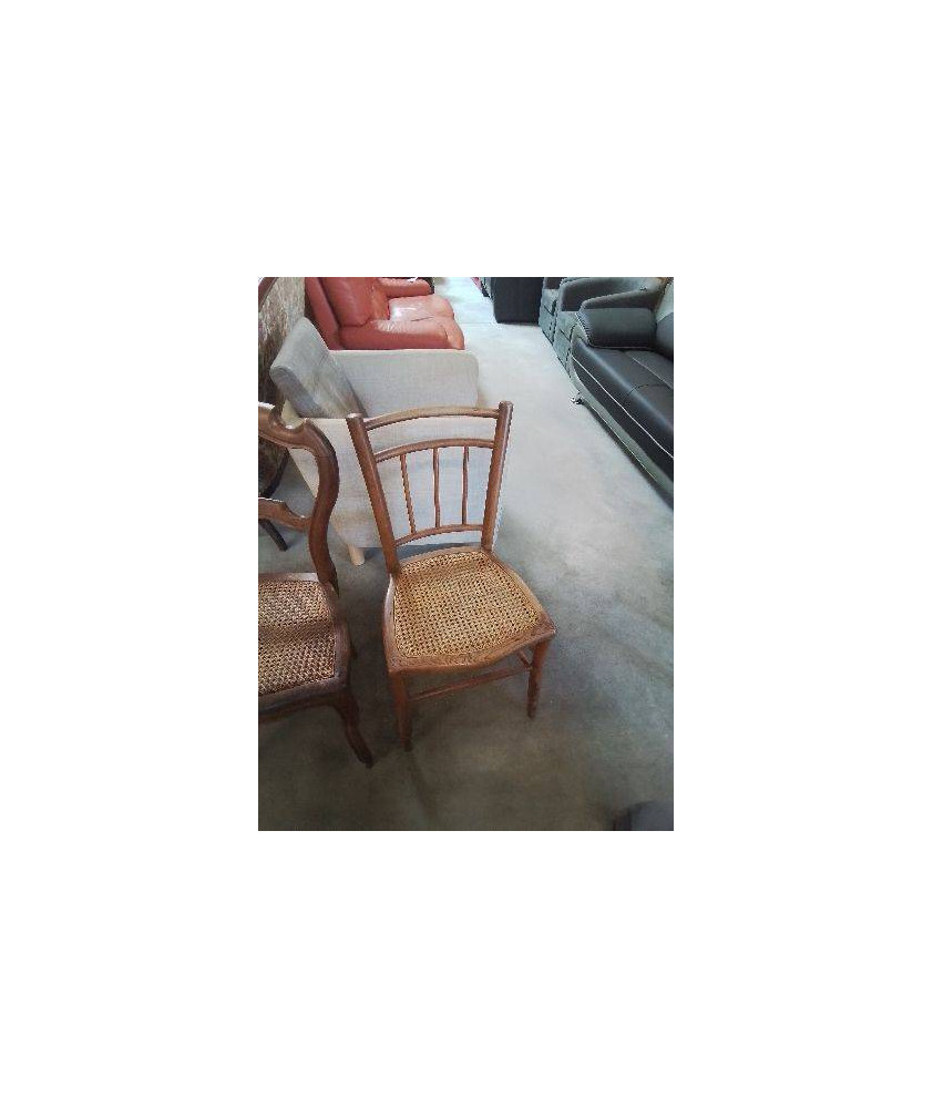 CHAISE BOIS CANNÉ DÉBUT XXE 