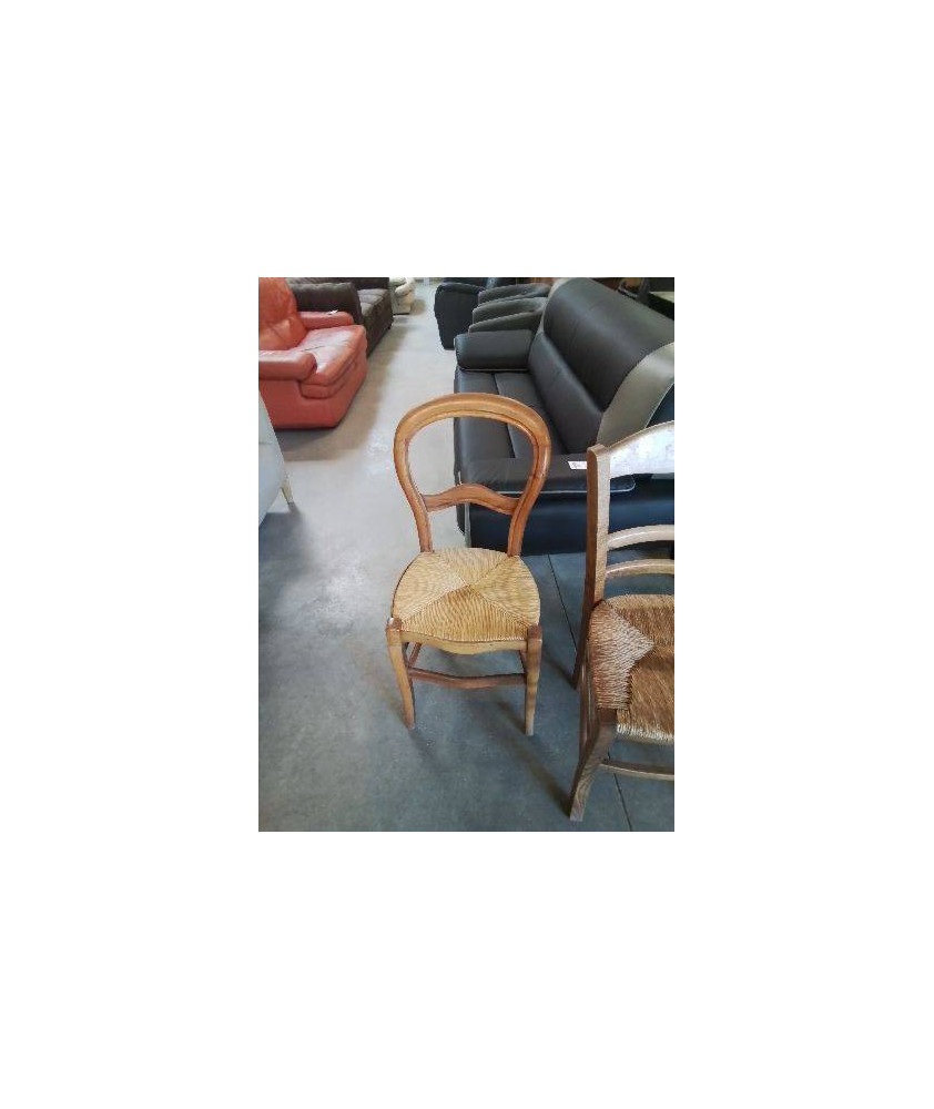 CHAISE NAPOLÉON III BOIS PAILLÉ DOSSIER CINTRÉ 