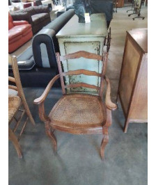 FAUTEUIL STYLE REGENCE BOIS CANNÉ 