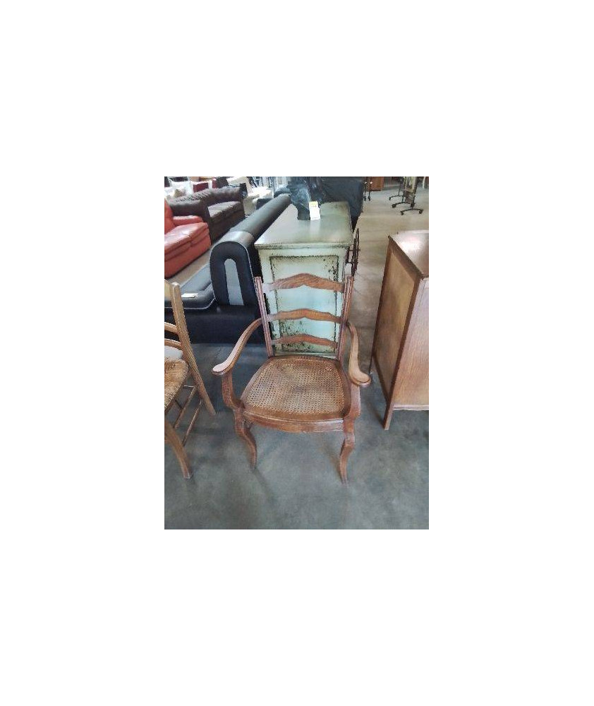 FAUTEUIL STYLE REGENCE BOIS CANNÉ 