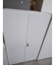 ARMOIRE DE BUREAU BOIS BLANC 2 PORTES BURONOMIC 1