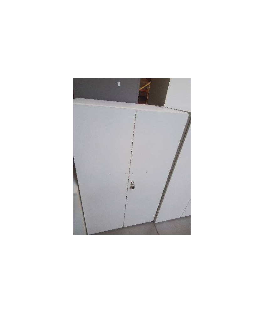 ARMOIRE DE BUREAU BOIS BLANC 2 PORTES BURONOMIC 1