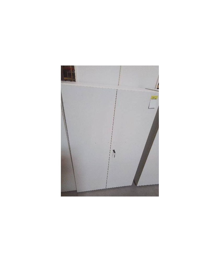 ARMOIRE DE BUREAU BOIS BLANC 2 PORTES 2 BURONOMIC