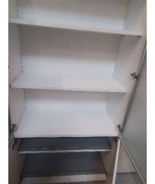 ARMOIRE DE BUREAU VITREE  BOIS BLANC 4 PORTES BURONOMIC 