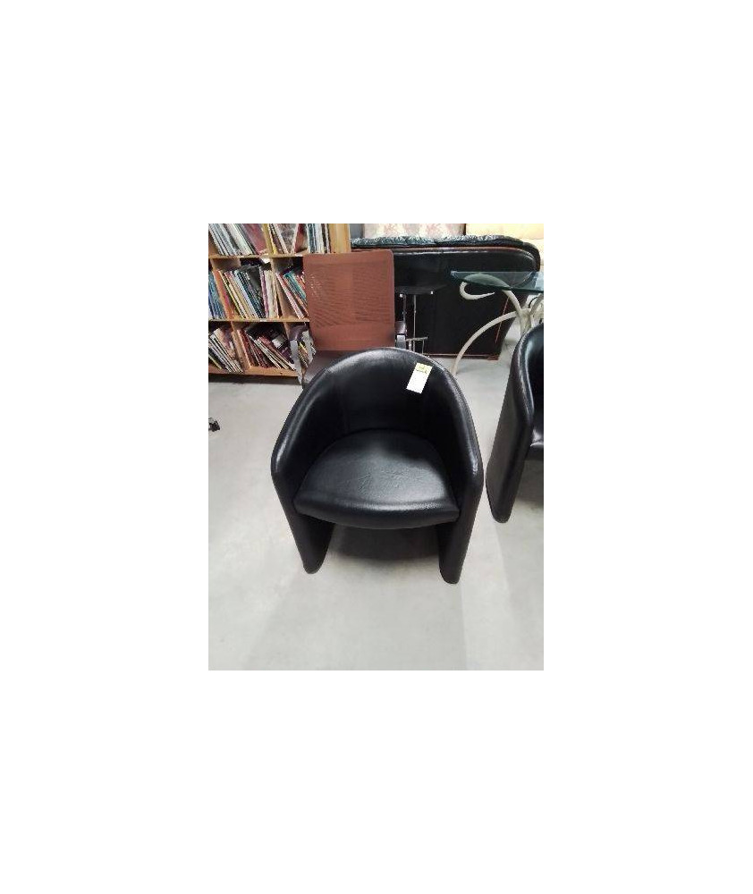 FAUTEUIL CLUB GONDOLE PU NOIR
