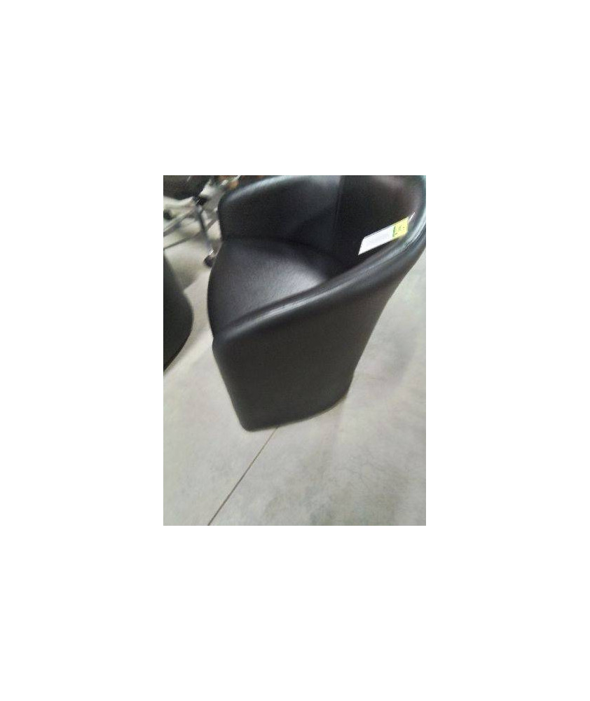 FAUTEUIL CLUB GONDOLE PU NOIR EN L\'ÉTAT 