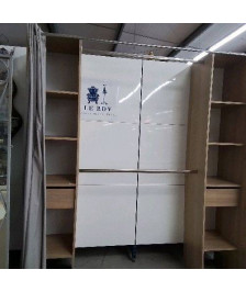 DRESSING2 COLONNES BEIGE 8 ETAGERES + 2 PENDERIES