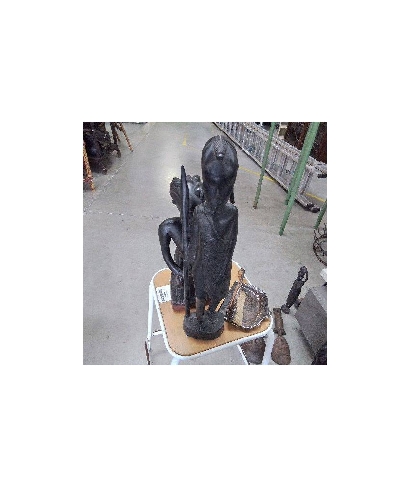 STATUE AFRICAINE ÉBÈNE 