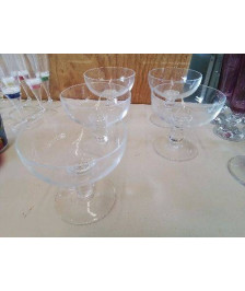 LOT DE 5 COUPES EN CRISTAL 
