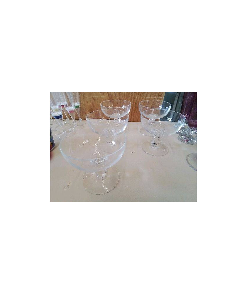 LOT DE 5 COUPES EN CRISTAL 