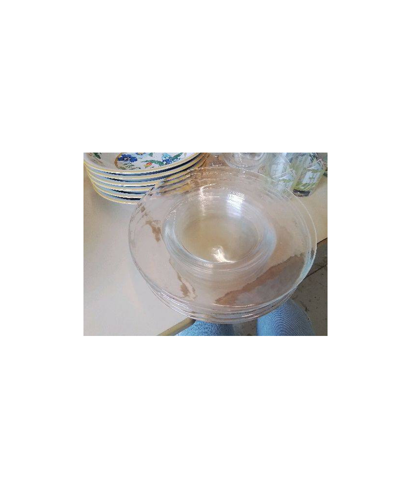 LOT DE 6 ASSIETTES EN VERRE