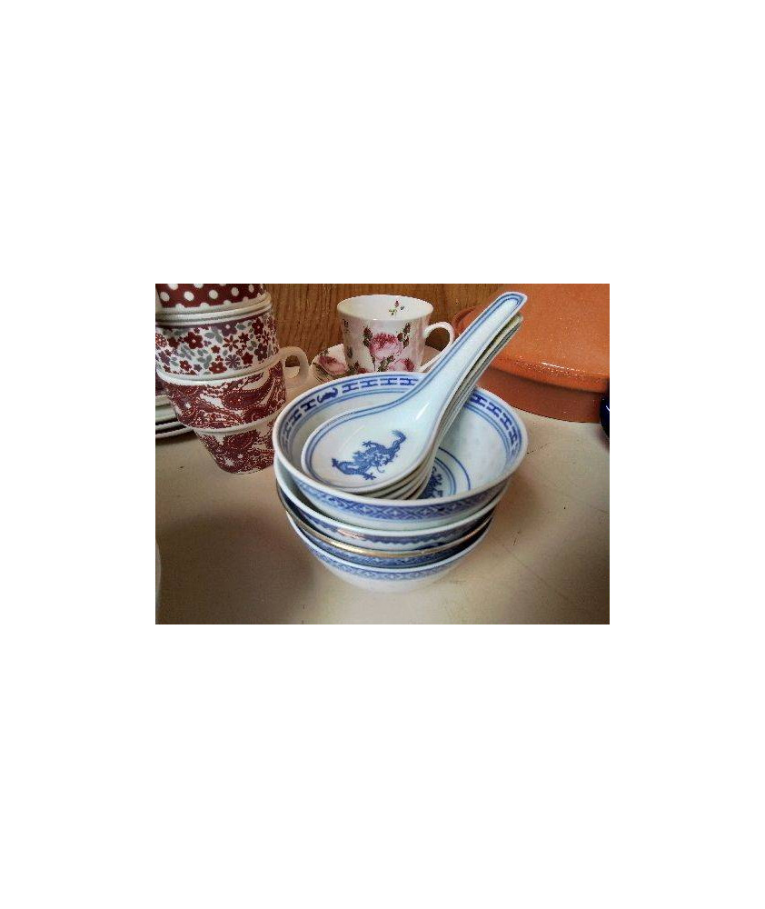 LOT DE BOL A SOUPE ASIATIQUE 