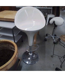 TABOURET HAUT BLANC