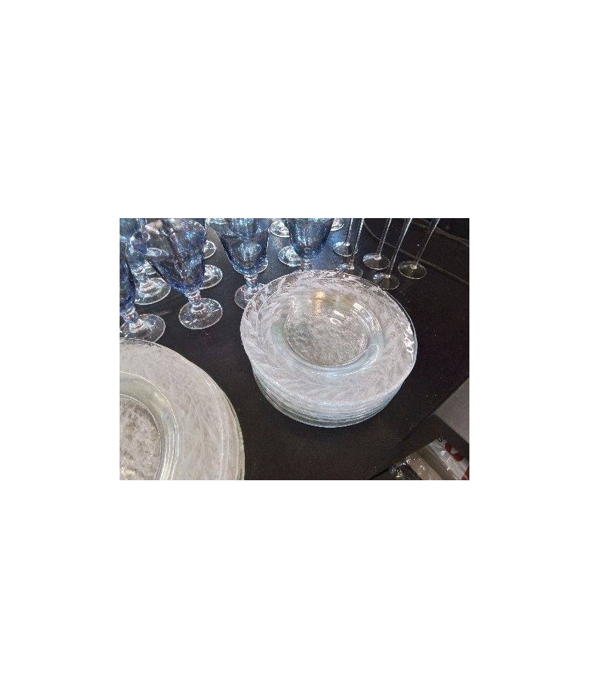 ASSIETE EN VERRE MOULÉ