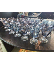 VERRE A EAU SUR PIED FACON BOHEME